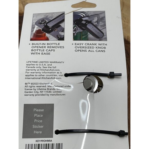 Kitchenaid Ice Blue Multi-Function Can Opener With Bottle Opener Stainless New! - Picture 3 of 3